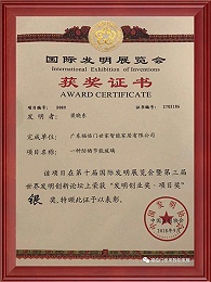 国际发明展览会获奖证书